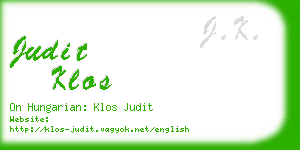 judit klos business card